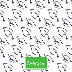 Leaves plant seamless pattern.