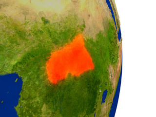 Central Africa on Earth