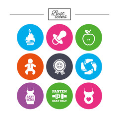 Pregnancy, maternity and baby care icons.
