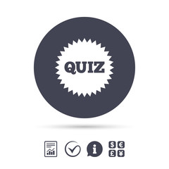 Quiz sign icon. Questions and answers game.