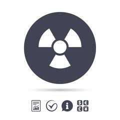 Radiation sign icon. Danger symbol.