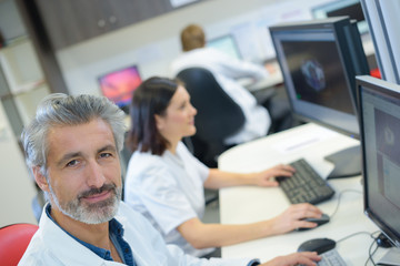 workers using the computer
