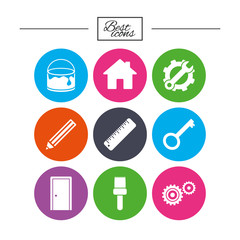 Repair, construction icons. Service signs.