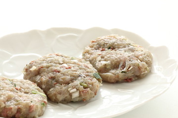 prepared mince sardine for fish cake cooking image