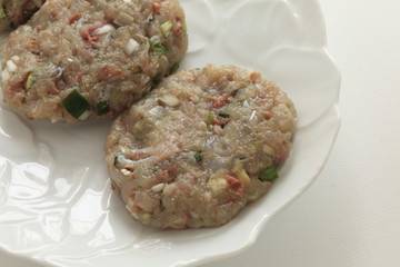 prepared mince sardine for fish cake cooking image