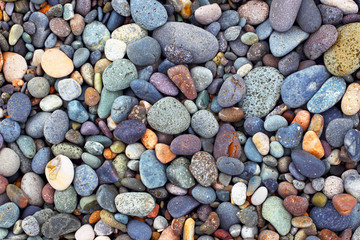 Background of stones. Pebble. Construction material.