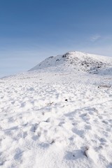 Fototapeta na wymiar Mountain covered in snow
