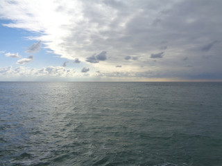 Low clouds over the sea