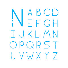 Thin vector font