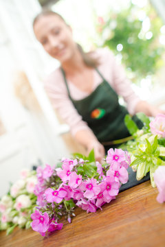 florist with flowers