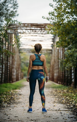 Back of the sports woman