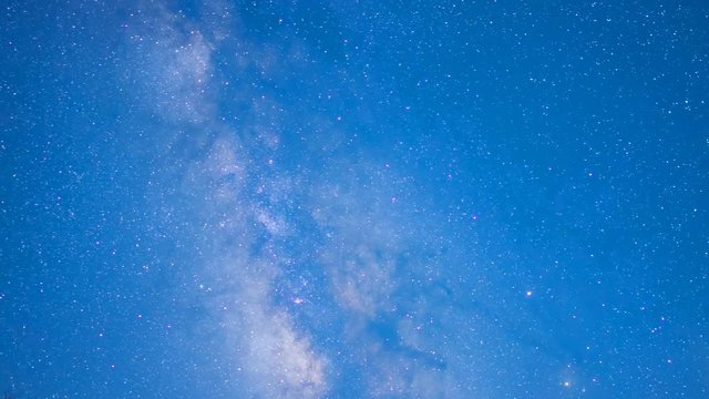 Astro Time Lapse of Milky Way Fading over Sierra Nevada Mtns -Sky Only-