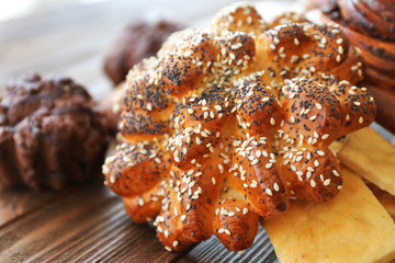 Bakery products, closeup