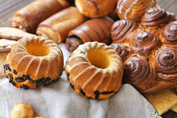 Fresh bakery products, closeup