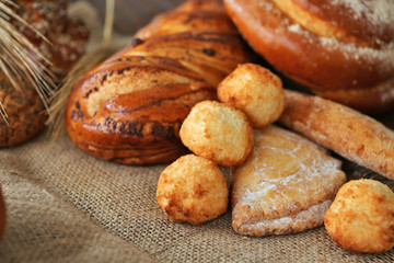 Fresh bakery products, closeup