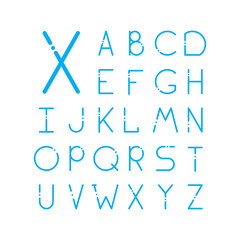 Thin vector font