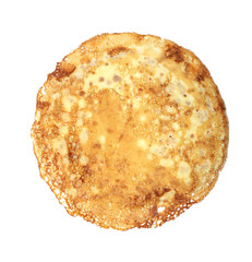 Tasty pancake on white background