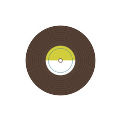 Vintage vinyl music icon vector illustration graphic design