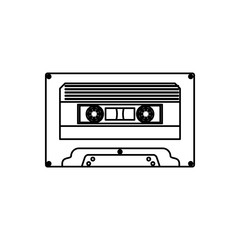 Cassette music device icon vector illustration graphic design