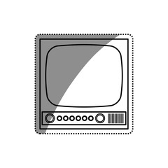 Vintage tv device icon vector illustration graphic design