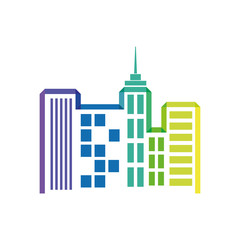 city buildings symbol icon vector illustration graphic design
