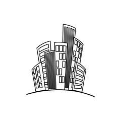 city buildings symbol icon vector illustration graphic design