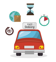 fast delivery service icon vector illustration design
