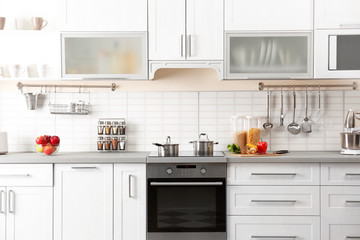 New modern kitchen interior - 137145116