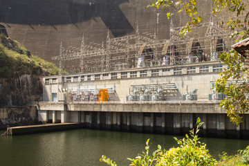 The view from the front of the Bhumibol Dam in Tak province.