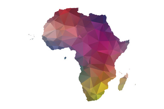 low poly africa map
