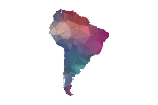 low poly south america