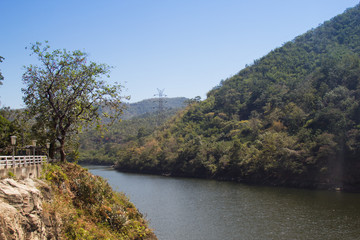 Fototapeta na wymiar View of Bhumibol Dam, Tak province, Thailand..
