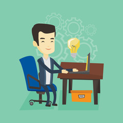 Successful business idea vector illustration.