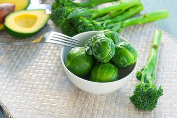 Brussel sprouts in a bowl