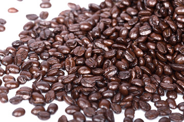 Coffee beans isoalted on white