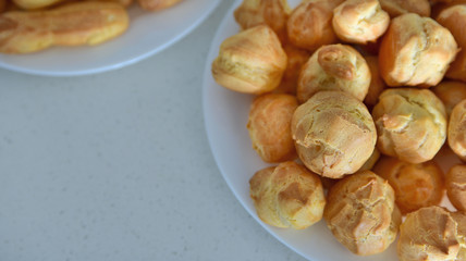 Home made profiteroles