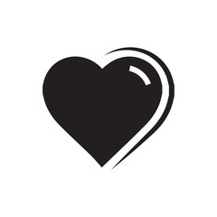 Vector Heart Icon black color