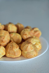 Profiteroles on a plate