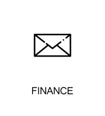 Fototapeta premium Finance flat icon.