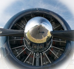 Propeller engine close up