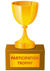 Participation trophy vector in 3D