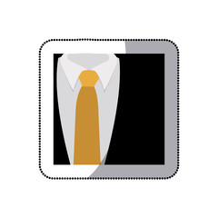 men's shirts with tie icon image design, vector illustration