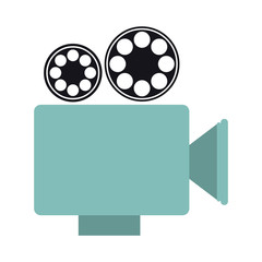 recorder short film icon image, vector illustration design
