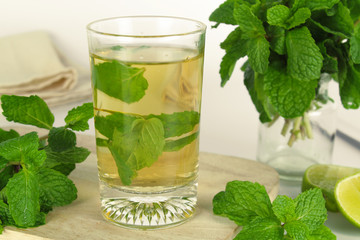mint leaf, aromatic herbs, used as ingredients to make ice cream and herbal teas