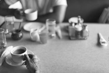 Group Of People Drinking Coffee Concept