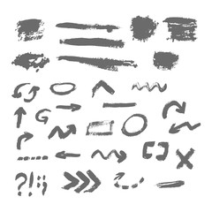 ARROW PAINTED BRUSH, HAND DRAWING