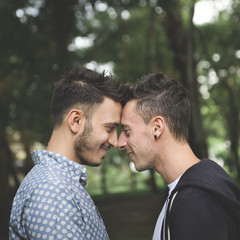 Fototapeta premium Gay Couple Love Outdoors Concept