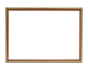 wooden frame isolated on black background