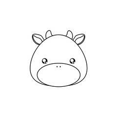cow Drawing Face