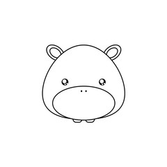 Hippo Drawing Face